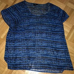 Aqua sheer short sleeve shirt